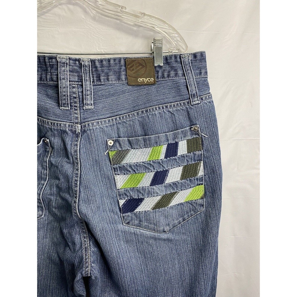 Vintage Enyce Men’s Jeans Wide‎ Leg Embroidered Y2K 90s Grunge Hip Hop Rap Sz 40
